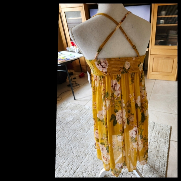 NWT Free People Mirage Tunic Tank Babydoll Yellow Fairy Whimsical Size Small● - Picture 8 of 10